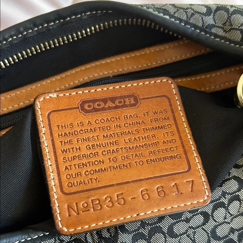 Vintage Coach Black and Gray Hobo Bag‎